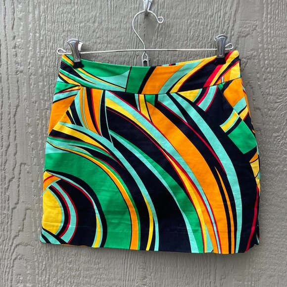LOUDMOUTH‎ Golf SKORT Size 0 Swirls GONE WILD Stretch Tech Psychedelic Colorful - Picture 1 of 7
